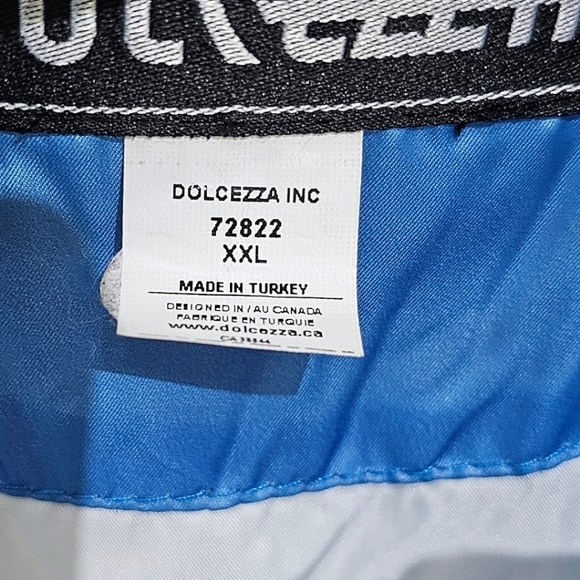 Dolcezza Glacier Bleu Puffer Vest Sz XXL Blue Contemporary Winter Artistic Snow - Picture 13 of 14